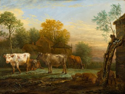 Rinder auf einer Wiese von Paulus Potter