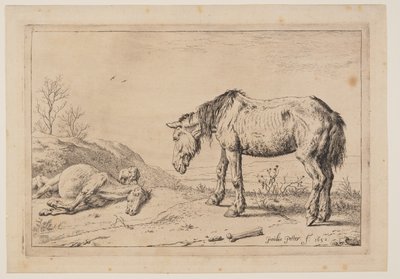 Das abgenutzte Pferd, aus der Serie von Pferden von Paulus Potter