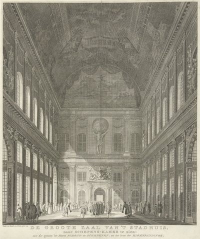 Bürgersaal im Rathaus am Dam in Amsterdam von Paulus van Liender