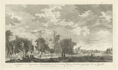 Ruine der Pulverfabrik Sollenburg nach der Explosion am 14. August 1758 von Paulus van Liender
