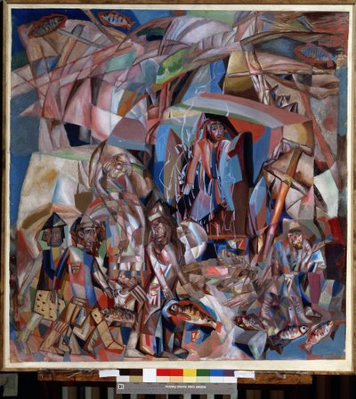 Das Fischerboot. Gemälde von Pavel Nikolayevich Filonov (1883-1941) 1913-1914 Staatliches Russisches Museum, Sankt Petersburg von Pawel Nikolajewitsch Filonow