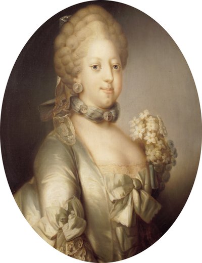 Porträt von Caroline Mathilde von Großbritannien 1751-1775, Königin von Dänemark, ca. 1767 von Peder Als