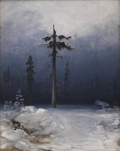 Baum in einem winterlichen Wald von Peder Balke