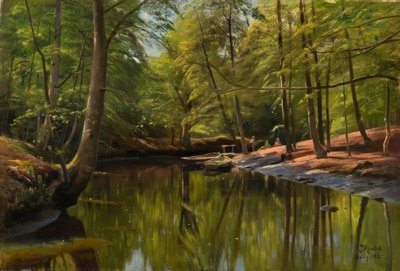 Sommertag am Waldbach von Peder Monsted
