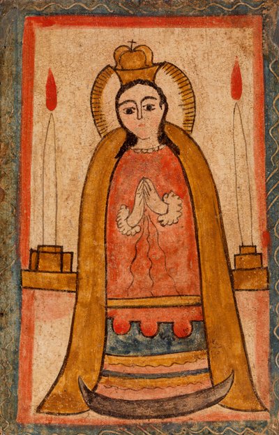 Madonna in rotem Kleid von Pedro Antonio Frésquis