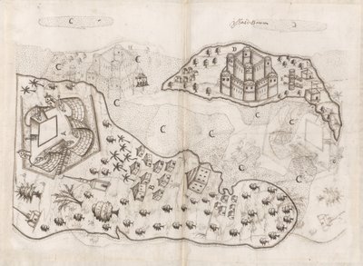 Portugiesischer Plan der Bahrain-Inseln, Livro do Estado da India Oriental von Pedro Barreto de Resende, Sloane MS 197, f.165v-166r von Pedro Barretto de Resende