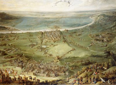 Die spanischen und kaiserlichen Truppen von Frankreich und Savoyen bei Valenza Po besiegt von Peeter Snayers
