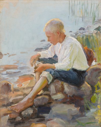 Junge am Ufer von Pekka Halonen