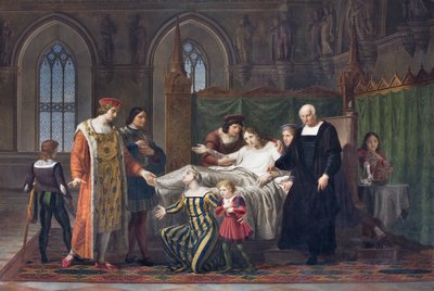Karl VIII. besucht Gian Galeazzo Sforza im Schloss Pavia von Pelagio Palagi