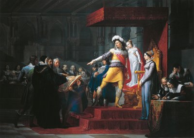 Gustav II. Adolf Vasa legt seiner Tochter Cristina den Treueeid ab, von Pelagius Pelagi (1775-1860) von Pelagio Palagi