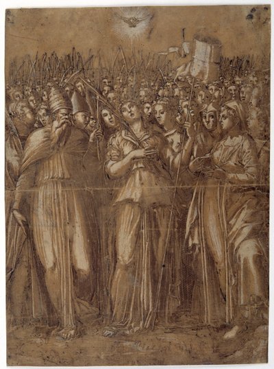 St. Ursula mit den gemarterten Jungfrauen von Pellegrino (c.1460 1523) Aretusi