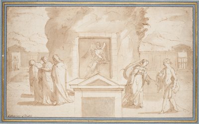 Die Frauen am Grab Christi und Noli me tangere von Pellegrino Tibaldi