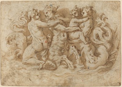 Tritonen und Nymphen von Pellegrino Tibaldi