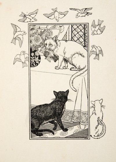 Eine besondere Einmischung, aus Hundert Anekdoten von Tieren, veröffentlicht 1924 (Gravur) von Percy J. Billingshurst