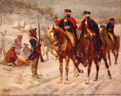 Washington und Lafayette in Valley Forge von Percy Moran