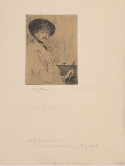 Nach Whistlers Arrangement in Grau: Porträt des Malers, 1874 von Percy Thomas