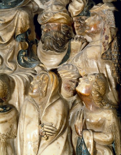 Geschnitzte Figuren von der Predella des Hauptaltars der Kathedrale von Tarragona von Pere Johan