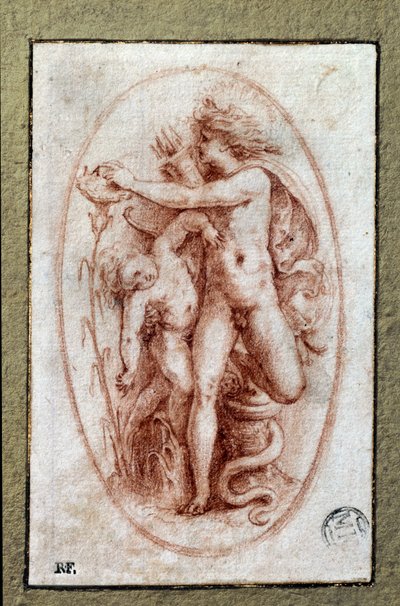 Apollo und Hyacinth (Zeichnung a la sanguine) von Perino del Vaga