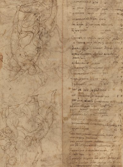 Figurenstudien (verso) von Perino del Vaga