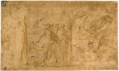 Studie für Perseus befreit Andromeda von Perino del Vaga