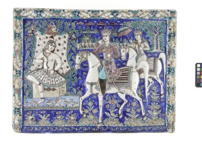 Fliese aus Teheran, 19. Jahrhundert von Persian School