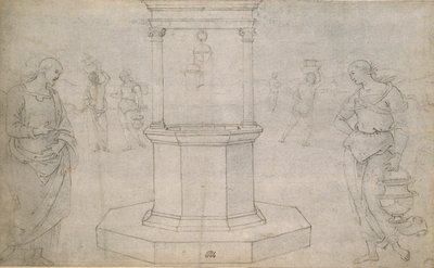 Christus und die Frau von Samaria, spätes 15. - frühes 16. Jahrhundert von Perugino