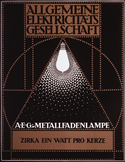 Werbeplakat für die General Electric Company [AEG] 1910 von Peter Behrens
