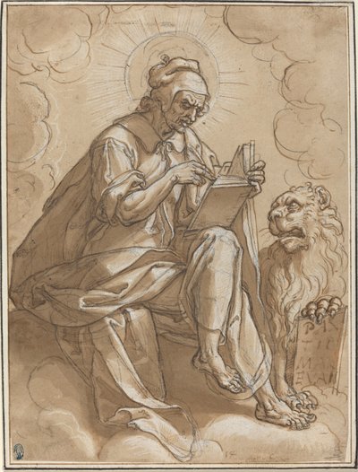 Sankt Markus der Evangelist von Peter Candid after Heinrich Aldegrever after Georg Pencz
