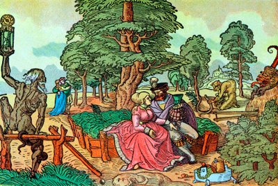 Die Gefahren von Lust und verbotener Liebe, 16. Jahrhundert von Peter Flötner