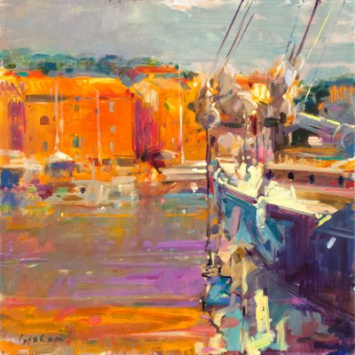 Liegeplatz in Saint-Tropez von Peter Graham (Contemporary)