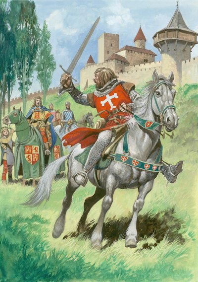 Ein Ritter vor einer Burg von Peter Jackson