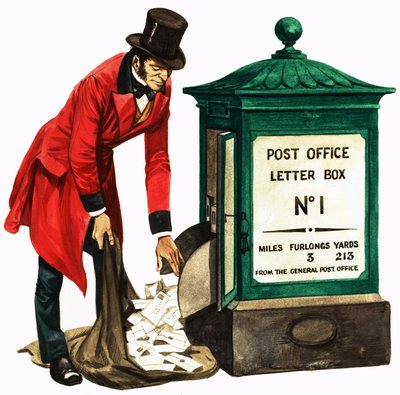 Es war einmal... Kommunikation vor hundert Jahren. Ein viktorianischer Postbote und Briefkasten von Peter Jackson