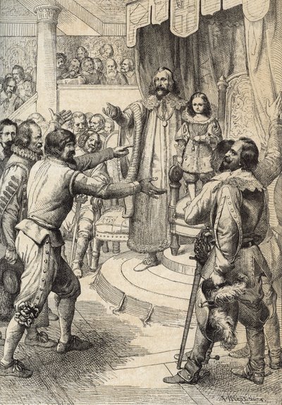 Königin Christine von Schweden (1626-1689) als Kind starb im November 1632 Federzeichnung aus „Historische Memorabilian des In- und Auslandes“ von Anton Ziegler von Peter Johann Nepomuck Geiger