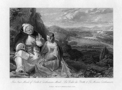 Die schöne Maid von Perth und der Kartäusermönch, 1845 von Peter Lightfoot