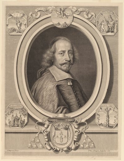 Kardinal Jules Mazarin von Peter Ludwig van Schuppen after Pierre Mignard I