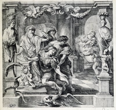 Der Tod des Achilles, nach Pierre Paul Rubens (1577-1640), Flandern von Peter Paul (after) Rubens