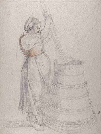 Ein Bauernmädchen beim Butterrühren von Peter Paul Rubens