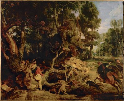 Wildschweinjagd von Peter Paul Rubens