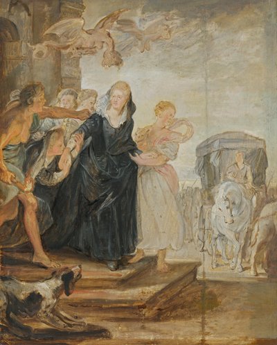 Der Weggang aus Paris (Skizze zum Medici-Zyklus) von Peter Paul Rubens