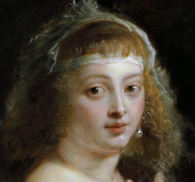 Detail von Helene Fourment in einem Pelzmantel von Peter Paul Rubens