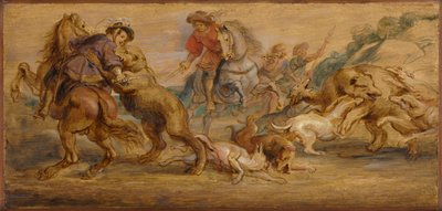 Studie für "Die Bärenjagd" (für den Alcázar, Madrid) von Peter Paul Rubens