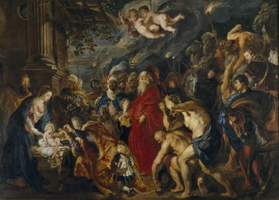 Die Anbetung der Heiligen Drei Könige, 1610-1620er Jahre von Peter Paul Rubens