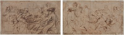 Das Fest des Herodes (recto) Tomyris mit dem Kopf des Kyros (verso) von Peter Paul Rubens