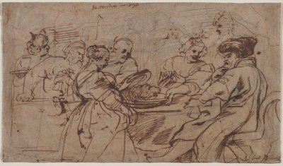 Das Fest des Herodes (recto) Tomyris mit dem Kopf des Kyros (verso), ca. 1637-1638 von Peter Paul Rubens