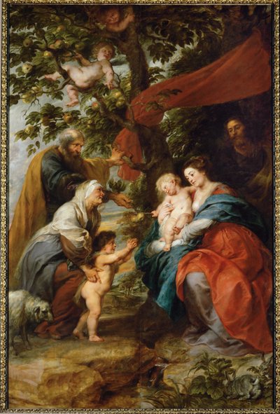 Die Heilige Familie ruht unter einem Apfelbaum von Peter Paul Rubens