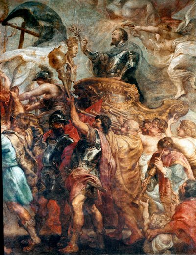 Der triumphale Einzug von Henri IV in Paris (Detail) von Peter Paul Rubens