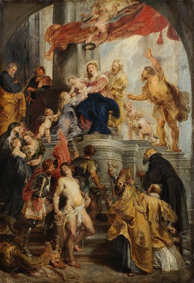 Thronende Maria mit dem Kind und Heiligen von Peter Paul Rubens