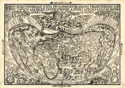 Tipus Orbis Universalis von Peter & Pomponius Mela Bienewitz Apian
