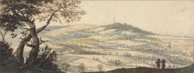 Landschaft mit zwei Figuren im Vordergrund von Peter Tillemans