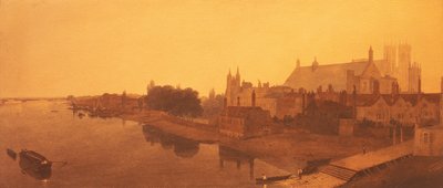 Westminster Abbey und Hall und alte Parlamentshäuser von Peter de Wint